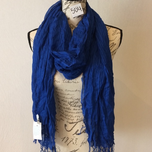 Steinmark Accessories - Dark Blue Long Tassel Scarf